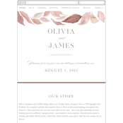 "Fallen" - Wedding Website in Rust by Creo Study - Mobile Layout