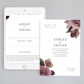 "floral corner" - Wedding Website in Marsala by Cass Loh - Match Your Stationery