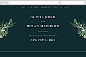 "Fresh Greenery" - Wedding Website in Mystic Forest by Jennifer Postorino - Desktop Design