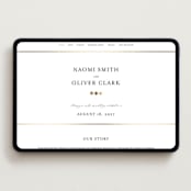 "Gilded Frame" - Wedding Website in Pearl by Nicole Walsh - Desktop Design