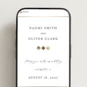 "Gilded Frame" - Wedding Website in Pearl by Nicole Walsh - Mobile Layout