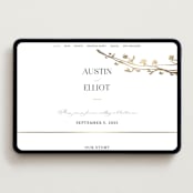 "Floral Enlace" - Wedding Website in Blanc by Pati Cascino - Desktop Design