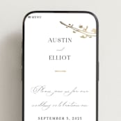 "Floral Enlace" - Wedding Website in Blanc by Pati Cascino - Mobile Layout