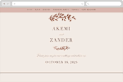 "Autumnal Arch" - Wedding Website in Blush by Hooray Creative - Desktop Design