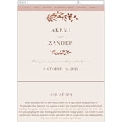 "Autumnal Arch" - Wedding Website in Blush by Hooray Creative - Mobile Layout
