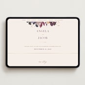 "Bouquet" - Wedding Website in Cream by Lori Wemple - Desktop Design