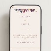 "Bouquet" - Wedding Website in Cream by Lori Wemple - Mobile Layout