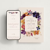 "Bouquet" - Wedding Website in Cream by Lori Wemple - Match Your Stationery