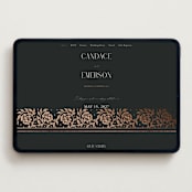 "Gilded nouveau frame" - Wedding Website in Onyx by Ana de Sousa - Desktop Design