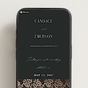 "Gilded nouveau frame" - Wedding Website in Onyx by Ana de Sousa - Mobile Layout
