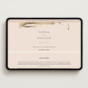 "Modern Serene" - Wedding Website in Blush by Hannah Williams - Desktop Design