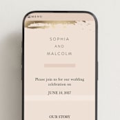 "Modern Serene" - Wedding Website in Blush by Hannah Williams - Mobile Layout