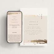 "Modern Serene" - Wedding Website in Blush by Hannah Williams - Match Your Stationery