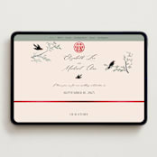 "LOVEBIRDS" - Wedding Website in Cream by Elly - Desktop Design