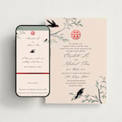 "LOVEBIRDS" - Wedding Website in Cream by Elly - Match Your Stationery