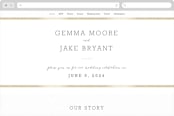 "Modern Photo Frame" - Wedding Website in Gold by Hooray Creative - Desktop Design