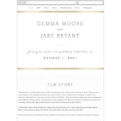 "Modern Photo Frame" - Wedding Website in Gold by Hooray Creative - Guest Management