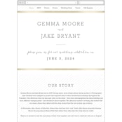 "Modern Photo Frame" - Wedding Website in Gold by Hooray Creative - Mobile Layout