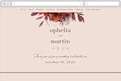 "Autumn Hymnal" - Wedding Website in Blush by Leah Bisch - Desktop Design