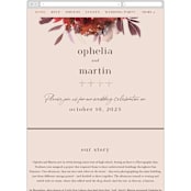 "Autumn Hymnal" - Wedding Website in Blush by Leah Bisch - Mobile Layout