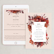 "Autumn Hymnal" - Wedding Website in Blush by Leah Bisch - Match Your Stationery