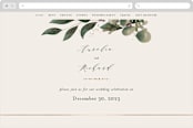 "Evergreen" - Wedding Website in safasff by Leah Bisch - Desktop Design