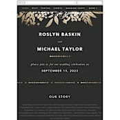 "Gather" - Wedding Website in Ebony by Leah Bisch - Mobile Layout