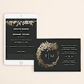 "Gather" - Wedding Website in Ebony by Leah Bisch - Match Your Stationery