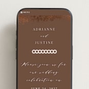 "Woodland Hills" - Wedding Website in Copper by Eric Clegg - Mobile Layout