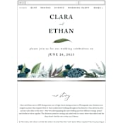"Soft Greenery" - Wedding Website in Twilight by Susan Moyal - Mobile Layout