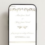 "Chic Monogram" - Wedding Website in Porcelain by Mansi Verma - Mobile Layout
