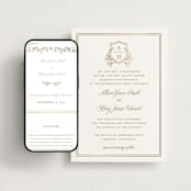 "Chic Monogram" - Wedding Website in Porcelain by Mansi Verma - Match Your Stationery