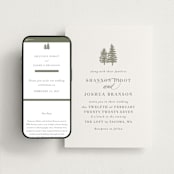 "Evergreens" - Wedding Website in Moss by Itsy Belle Studio - Match Your Stationery