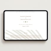 "Palm" - Wedding Website in Pistachio by Melinda Denison - Desktop Design