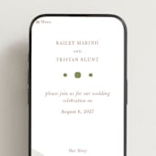 "Palm" - Wedding Website in Pistachio by Melinda Denison - Mobile Layout