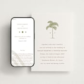 "Palm" - Wedding Website in Pistachio by Melinda Denison - Match Your Stationery