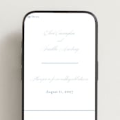 "Simple Formality" - Wedding Website in Provvincial Blue by Everett Paper Goods - Mobile Layout