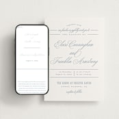 "Simple Formality" - Wedding Website in Provvincial Blue by Everett Paper Goods - Match Your Stationery