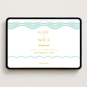 "Good Vibes" - Wedding Website in Seafoam by Claudia Orengo - Desktop Design