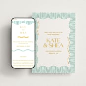 "Good Vibes" - Wedding Website in Seafoam by Claudia Orengo - Match Your Stationery