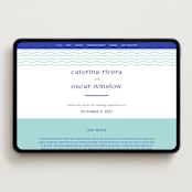 "With a Twist" - Wedding Website in Blue Violet by Olivia Raufman - Desktop Design