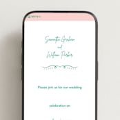 "Sketch" - Wedding Website in Shamrock by Elly - Mobile Layout