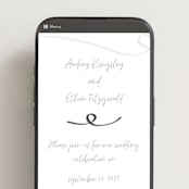 "Artist Hand" - Wedding Website in Soft Black by Heather Schertzer - Mobile Layout