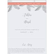 "Palm" - Wedding Website in Salmon by Lauren Chism - Guest Management