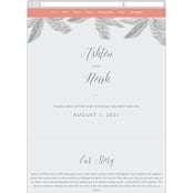 "Palm" - Wedding Website in Salmon by Lauren Chism - Mobile Layout