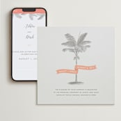 "Palm" - Wedding Website in Salmon by Lauren Chism - Match Your Stationery