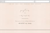 "Simply Perfect" - Wedding Website in Blush by Brianne Larsen - Desktop Design
