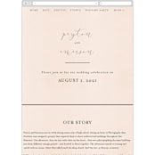 "Simply Perfect" - Wedding Website in Blush by Brianne Larsen - Guest Management