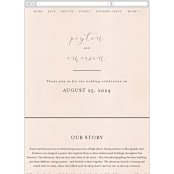 "Simply Perfect" - Wedding Website in Blush by Brianne Larsen - Mobile Layout