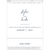 "Funky Names" - Wedding Website in Navy by Phrosné Barwood - Guest Management